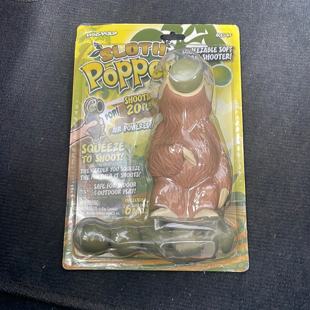Slotth Popper Squeezable Foam Shooter New game